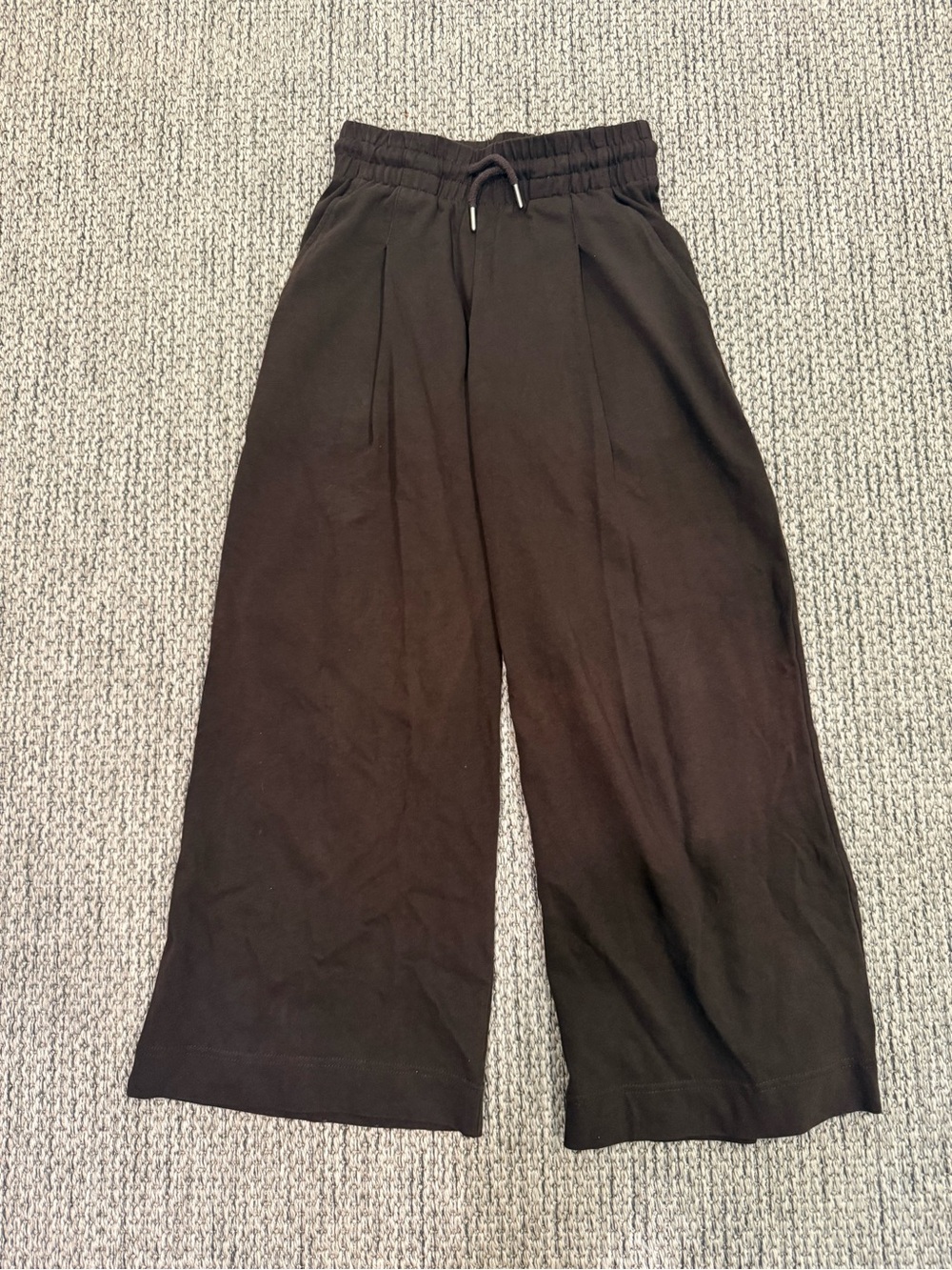 Zara Espresso Brown Wide-Leg Pull-On Pants